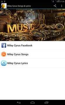 Miley Cyrus Songs & Lyrics screenshot 1