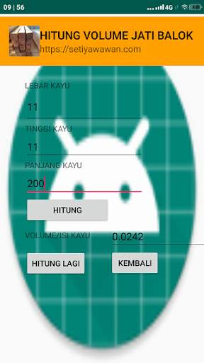 Hitung Harga Volume Kayu Jati 1 تصوير الشاشة