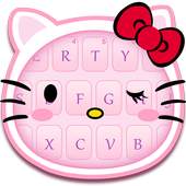 Pink kitty keyboard 10001001