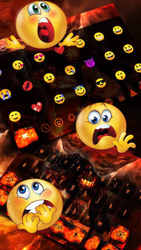 Lava Bloody Scary Keyboard - Wolf Theme screenshot 3
