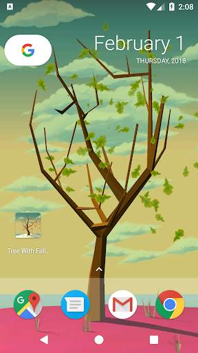Tree With Falling Leaves Live Wallpaper - FREE screenshot 7