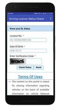 Driving Licence Status Check screenshot 2