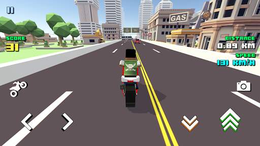 Blocky Moto Racing - motor screenshot 1