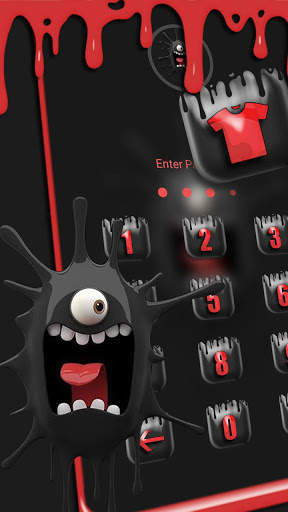 Cute Black Monster Launcher Theme screenshot 4