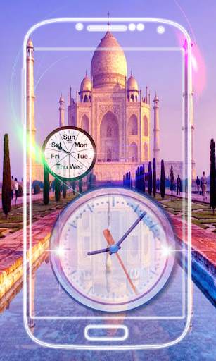 Tajmahal Clock Live Wallpaper screenshot 1