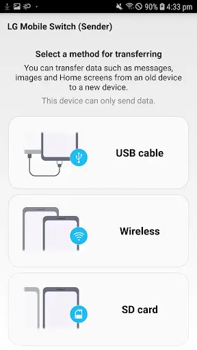 LG Mobile Switch screenshot 1