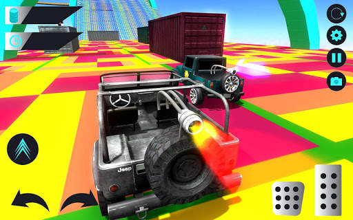 Rocket Car Racing Battle in Plane screenshot 2