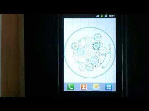 Clock Blueprint Wallpaper screenshot 1
