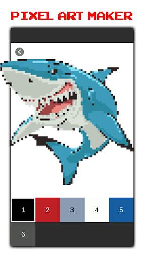 Shark Coloring By Number Pixel screenshot 2