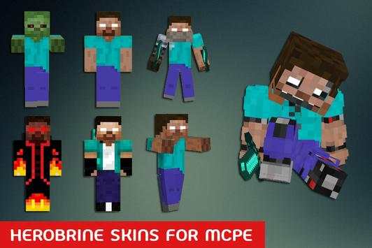 Herobrine Skins For MCPE 1 تصوير الشاشة
