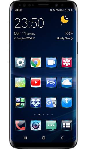 Launcher Theme - Gate Blue Icon Pack Wallpaper screenshot 1