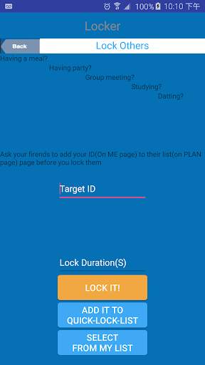 Time management app screenshot 2