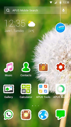 Dandelion|APUS Launcher theme screenshot 1