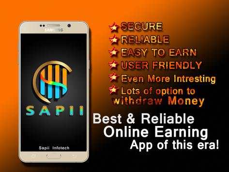 Sapii Online Money Earning App -Highest Paying App screenshot 1