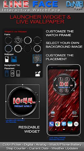 Line Face HD Watch Face Widget & Live Wallpaper screenshot 2