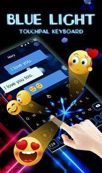 Live 3D Animated Blue Light Keyboard Theme screenshot 4