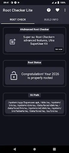 Super su Root Checker Lite App screenshot 2