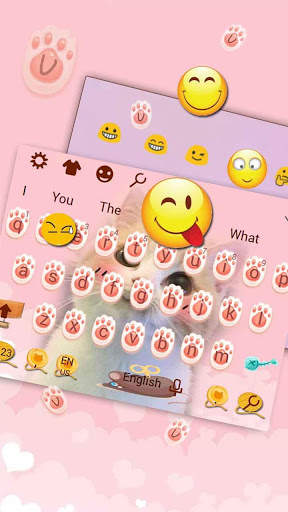Cute Pink Cat Keyboard screenshot 3