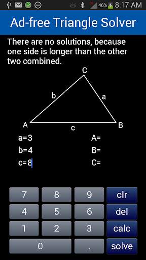 Ad-free Triangle Solver screenshot 5