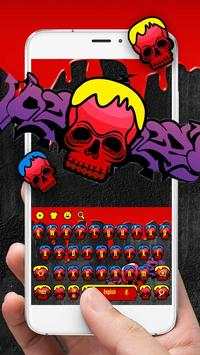 Street Graffiti Skeleton Keyboard Theme screenshot 2
