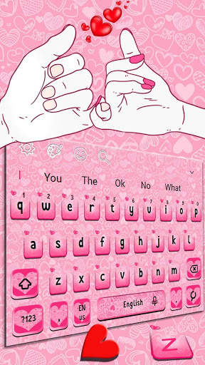 Cute Pink Promise Keyboard Themes 1 تصوير الشاشة