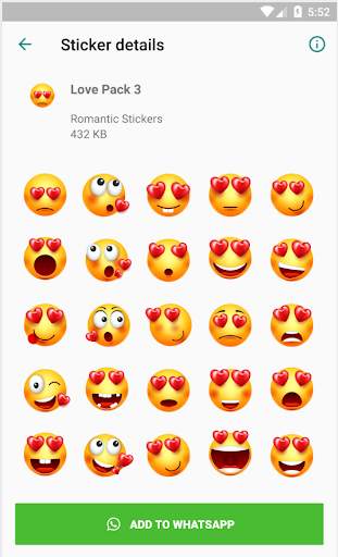 😍 Love Emoji Sticker for Whatsapp - WAStickerapps screenshot 1