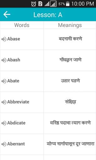 Spoken Vocabulary in Marathi скриншот 2
