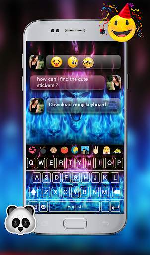 Hell Flaming Skull Keyboard Theme - Hell Skull PRO screenshot 2