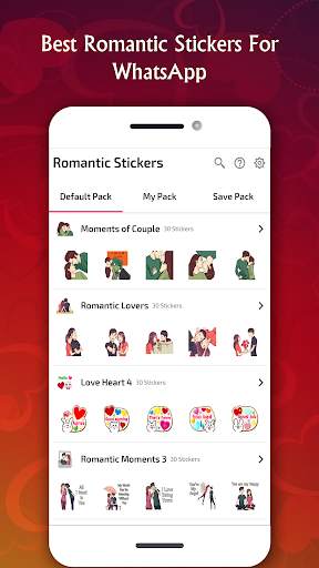 Romantic Stickers for WhatsApp screenshot 2