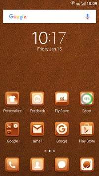 Leather Theme for Fly Launcher screenshot 1