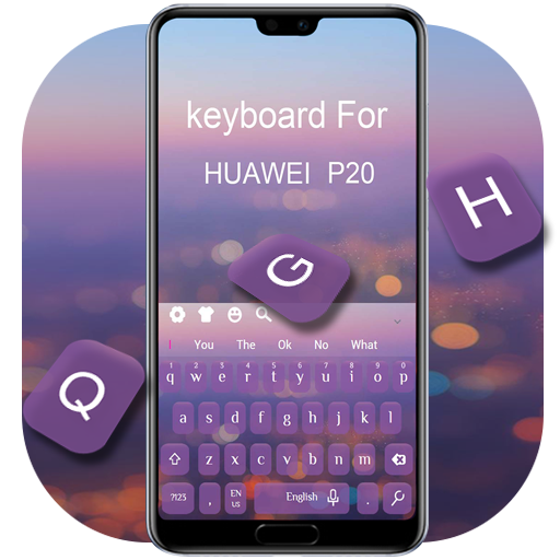 Purple Keyboard  For Huawei  P20 أيقونة