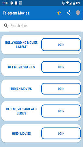 Telegram Movie Download App - HD Web Series screenshot 1