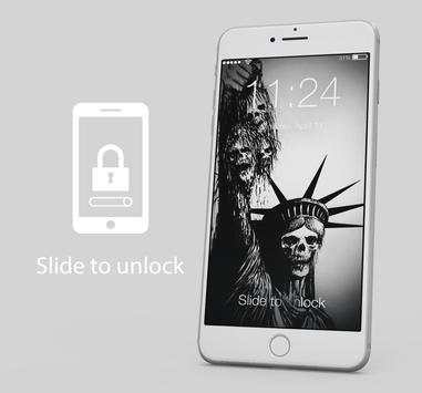 Statue Freedom Dark Skull Bones Skeleton App Lock screenshot 1