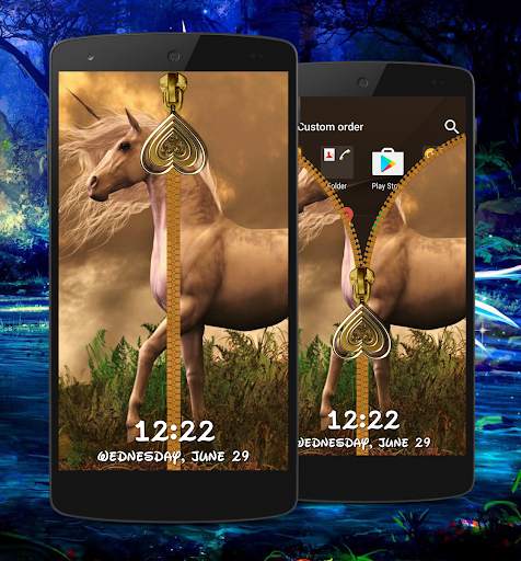 Unicorn Zipper Lock Screen screenshot 5