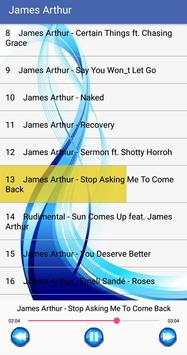 James Arthur Songs  - Offline screenshot 5