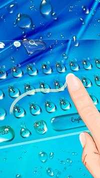 Blue Waterdrops Keyboard Theme screenshot 1