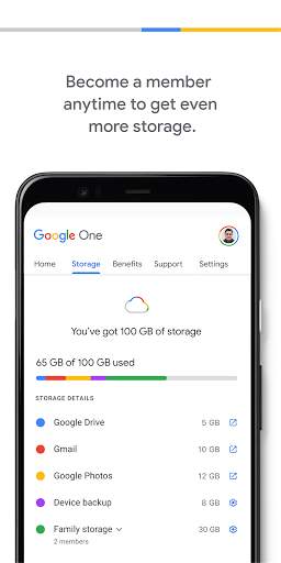 Google One screenshot 3