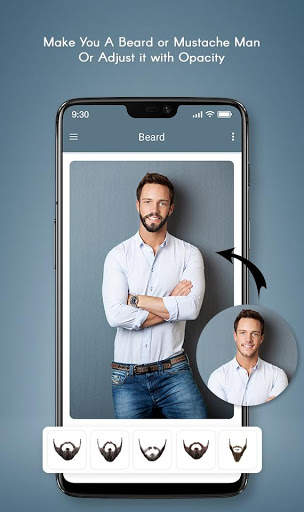 Man Mustache Beard Face Editor 2 تصوير الشاشة