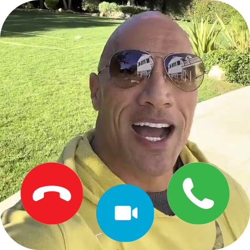 Fake Video Call Dwayne Johnson icon