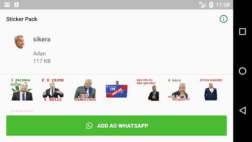 Sikera Figurinhas para Whatsapp screenshot 3