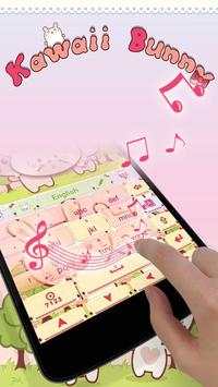 Kawaii Bunny GO Keyboard Theme screenshot 3