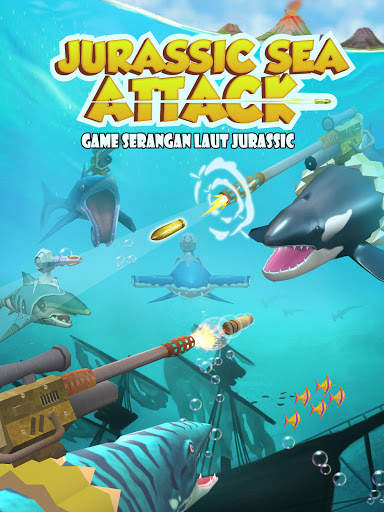 Jurassic Sea Attack-Game serangan laut Jurassic screenshot 7