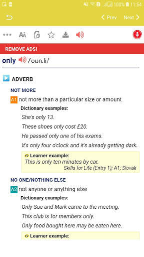 English Vocabulary Profile - American screenshot 1