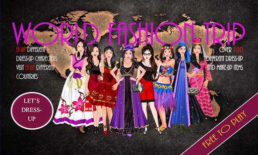 WORLD FASHION TRIP - GIRL GAME screenshot 1