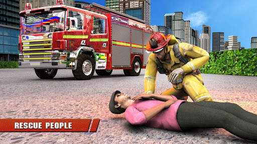 Fire Truck Driving Rescue Sim screenshot 5