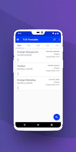 TUD Timetable (DIT) 1 تصوير الشاشة