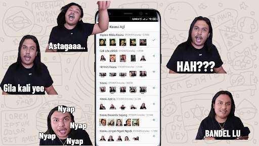 Funny Sticker Keanu Agl - WAStickerApps screenshot 1
