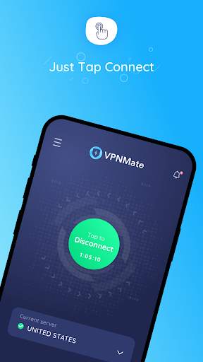 Free Unlimited VPN for Android - VPNMate screenshot 1