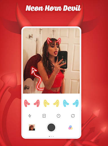 Neon Horn Devil - Devils Horns Photo Editor screenshot 3