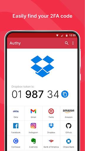 Twilio Authy Authenticator 1 تصوير الشاشة
